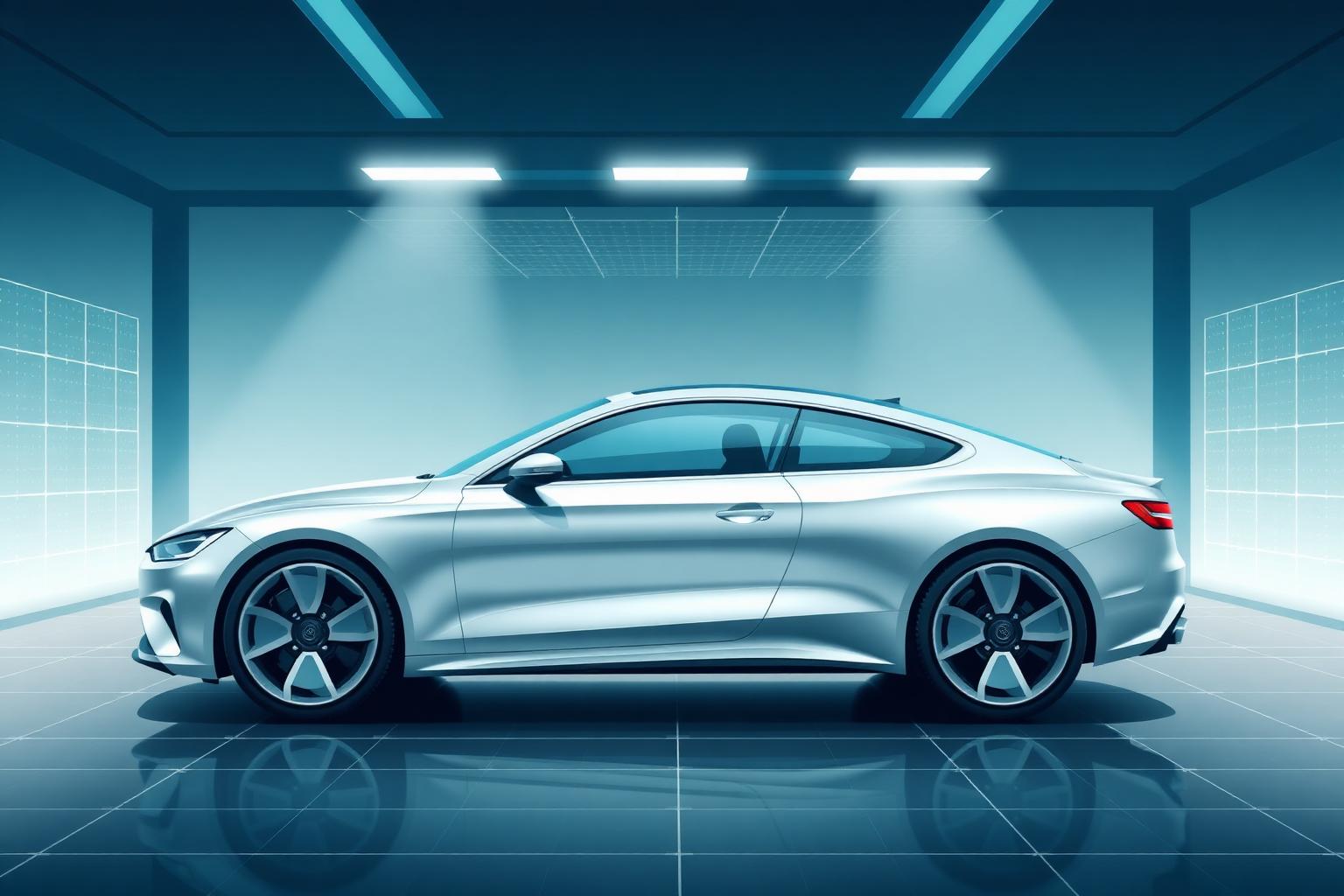 Vehicle in an ADAS calibration workshop
